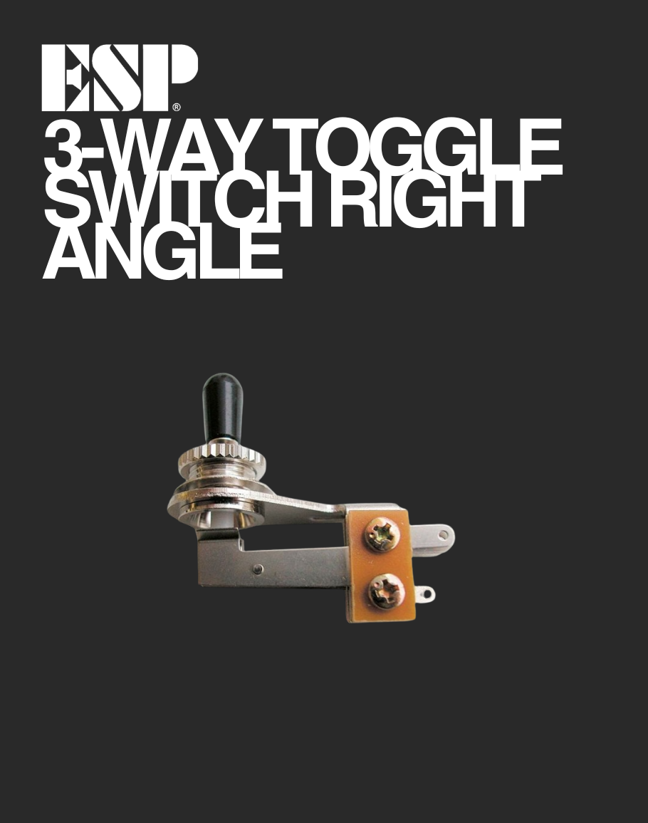 ESP 3-Way Toggle Switch Right Angle NI/BLK