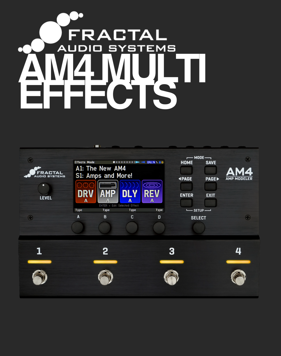 Fractal AM4 Multi-Effects Processor - Preorder – Davis Guitar Fractal AM4 Multi-Effects Processor - Preorder – Davis Guitar