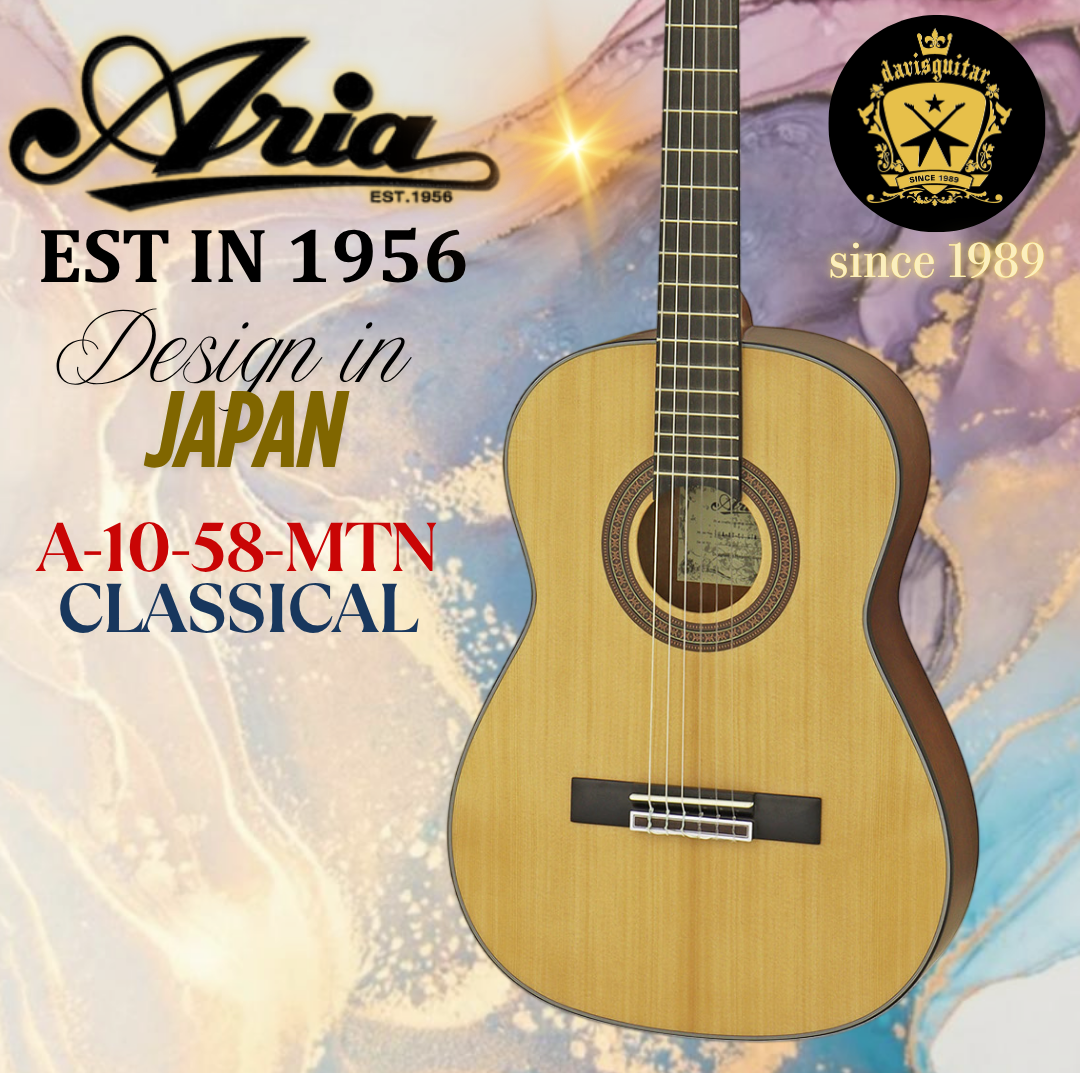 Aria Classical Guitar A-10-58 MTN Satin Natural 3/4 Size