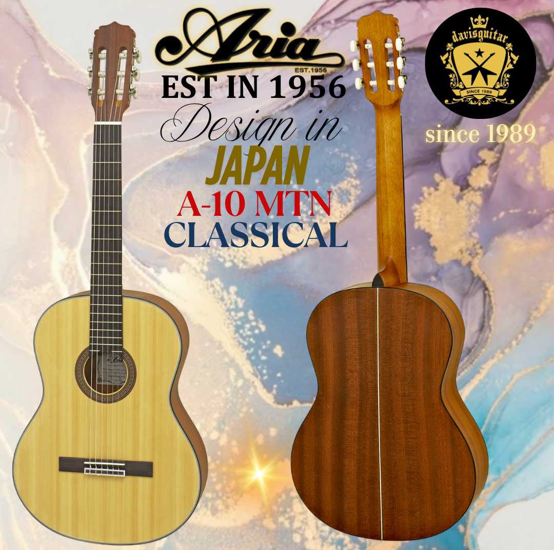 Aria Classical Guitar A-10 MTN Satin Natural Full Size