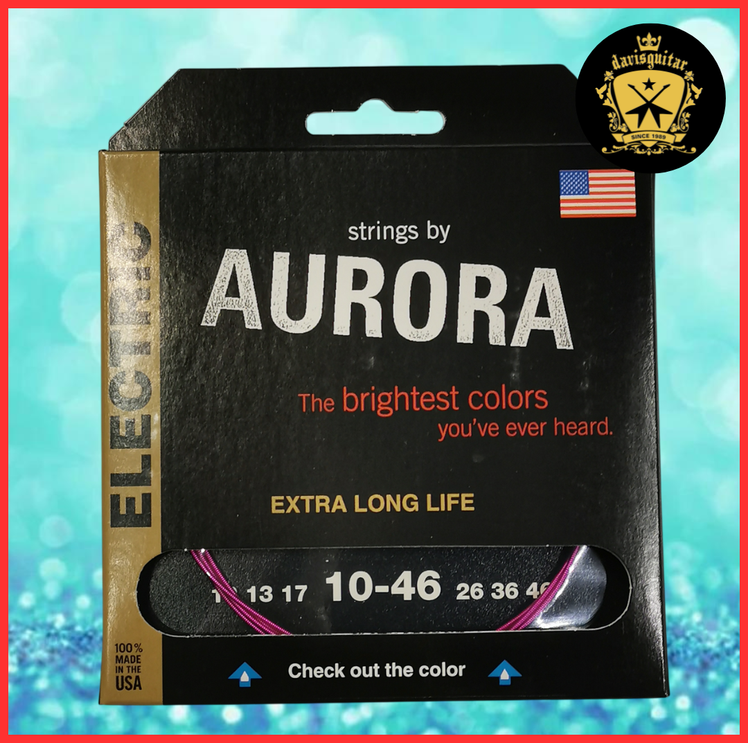 Aurora Pink Colour Coating 10-46 Electric Guitar Strings