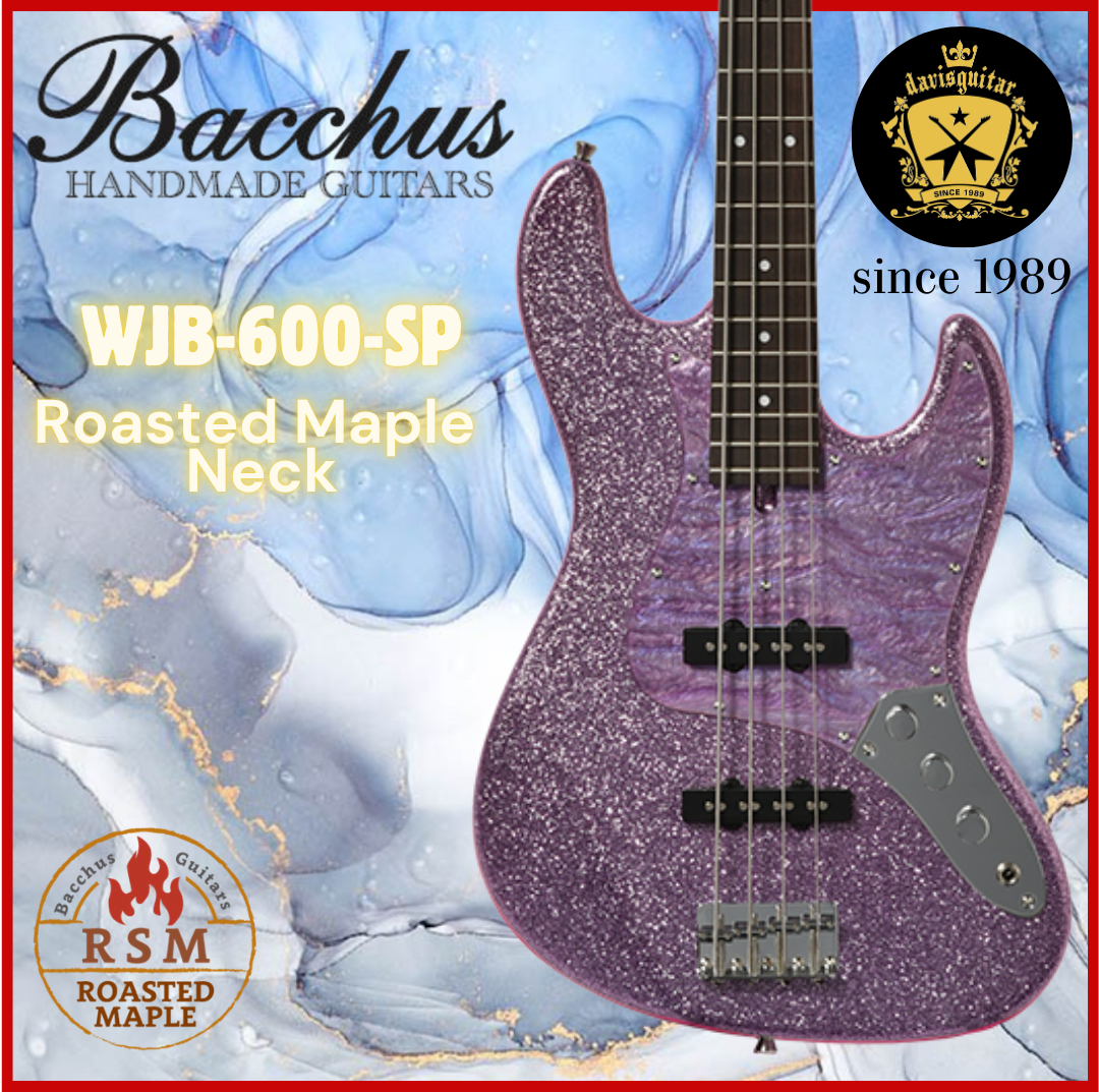 Bacchus WJB-600SP RSM/R 4 String Bass Guitar Sparkling Violet Purple