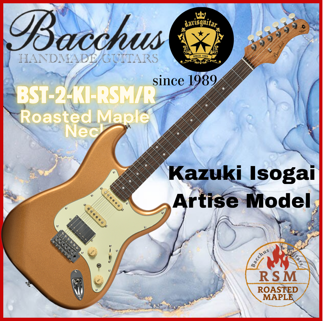 Bacchus BST-2-KI-RSM-R-Gold Electric Guitar Roasted Maple Neck