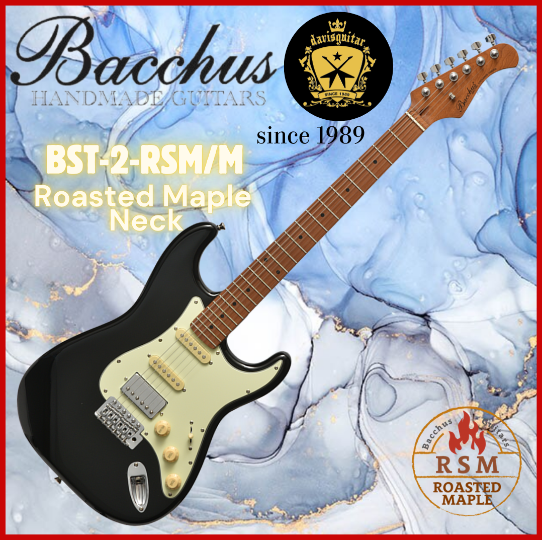 Bacchus BST-2-RSM-M-BLK Electric Guitar Roasted Maple Black