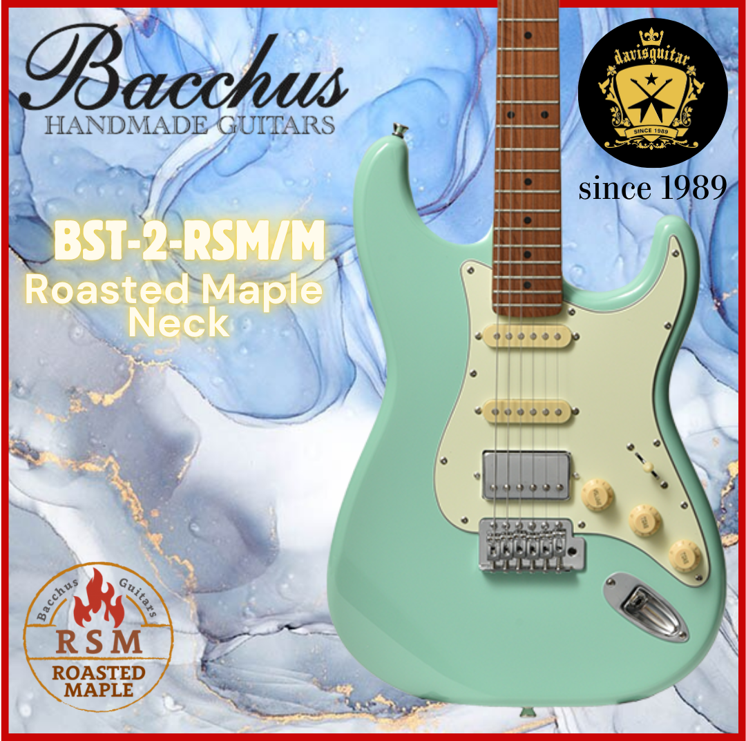 Bacchus BST-2-RSM-M-SFG Electric Guitar Roasted Maple Sea Foam Green