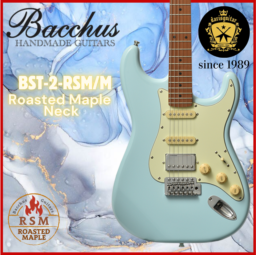 Bacchus BST-2-RSM-M-SOB Electric Guitar Roasted Maple Sonic Blue
