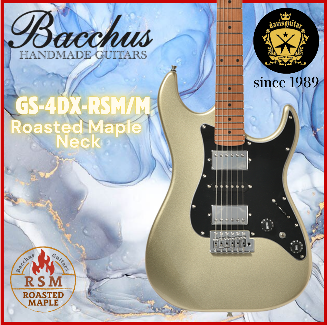 Bacchus GS-4DX-RSM-M-MDG Misty Dawn Gold Electric Guitar Roasted Maple Neck Stainless Steel Frets