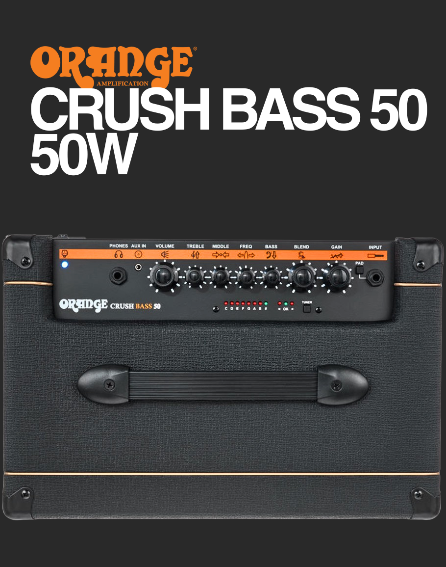 Orange Crush Bass 50 50-watt Combo - Black