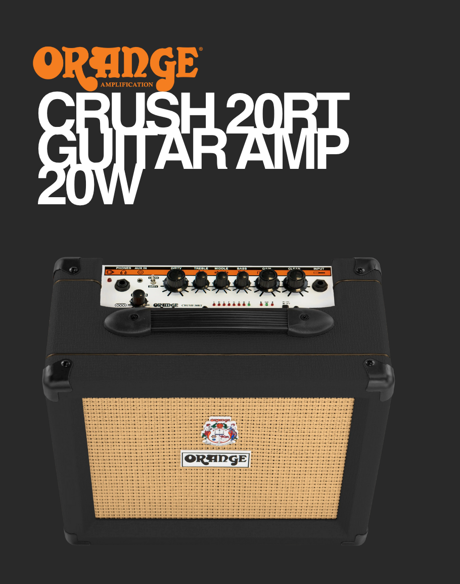 Orange Crush 20RT 20-watt Combo - Black