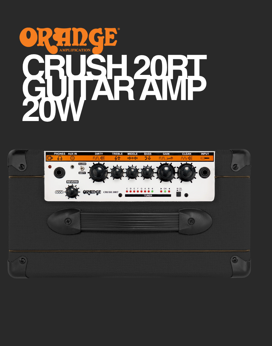 Orange Crush 20RT 20-watt Combo - Black