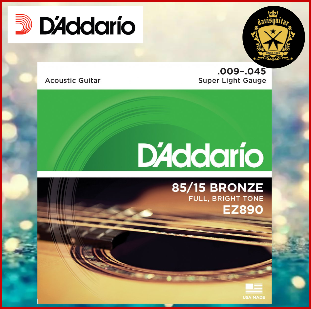 DAddario 9-45 EZ900 Acoustic Guitar 85/15 Bronze Strings Super Light