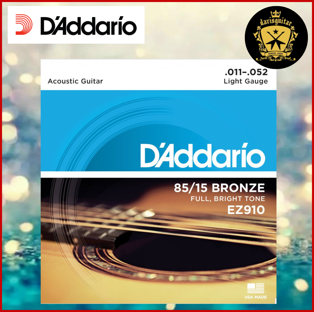 DAddario 11-52 EZ910 Acoustic Guitar 85/15 Bronze Strings