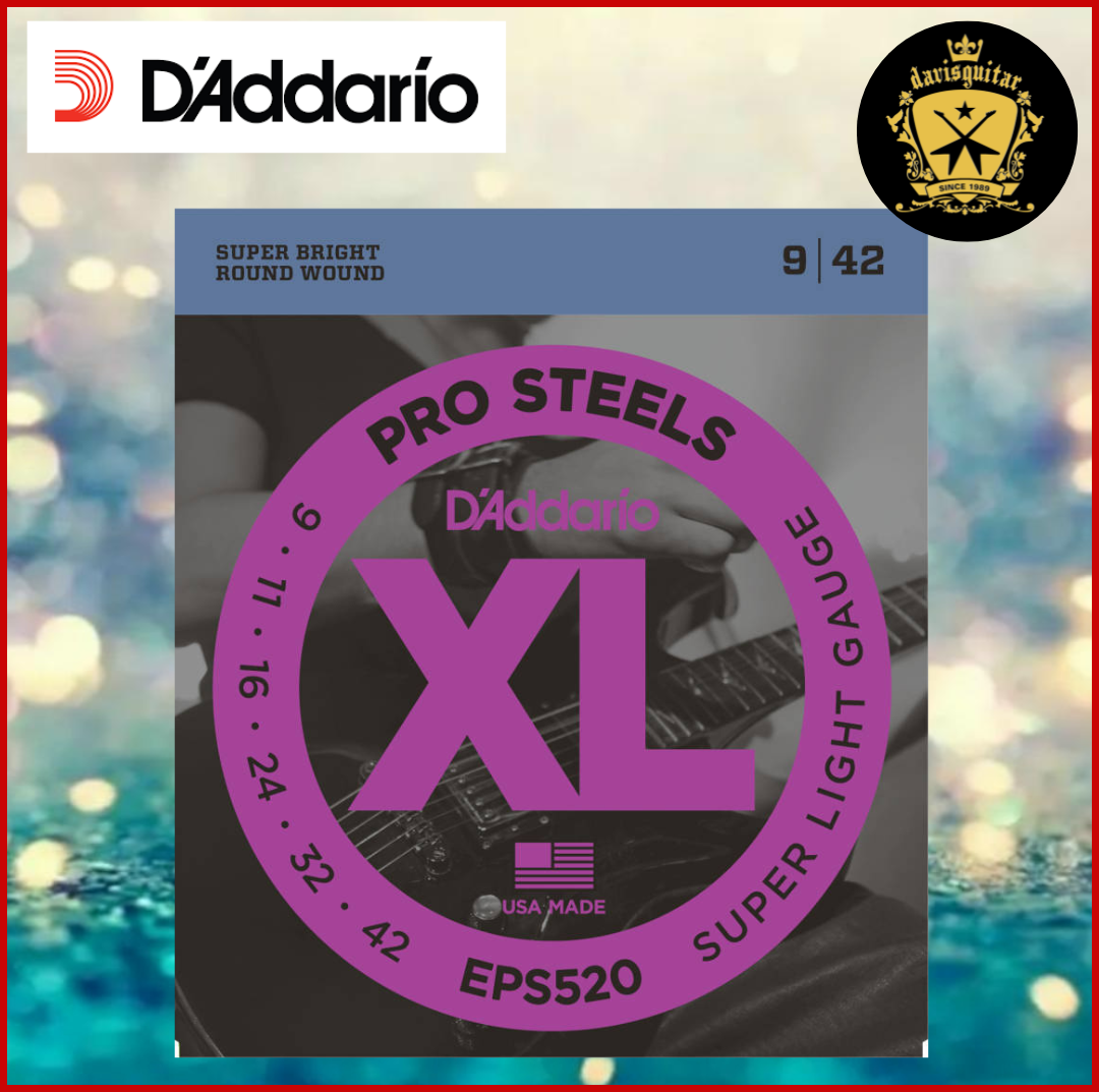 Daddario Electric Guitar String EPS520 Pro Steels 9-42 stainless steel wrap wire