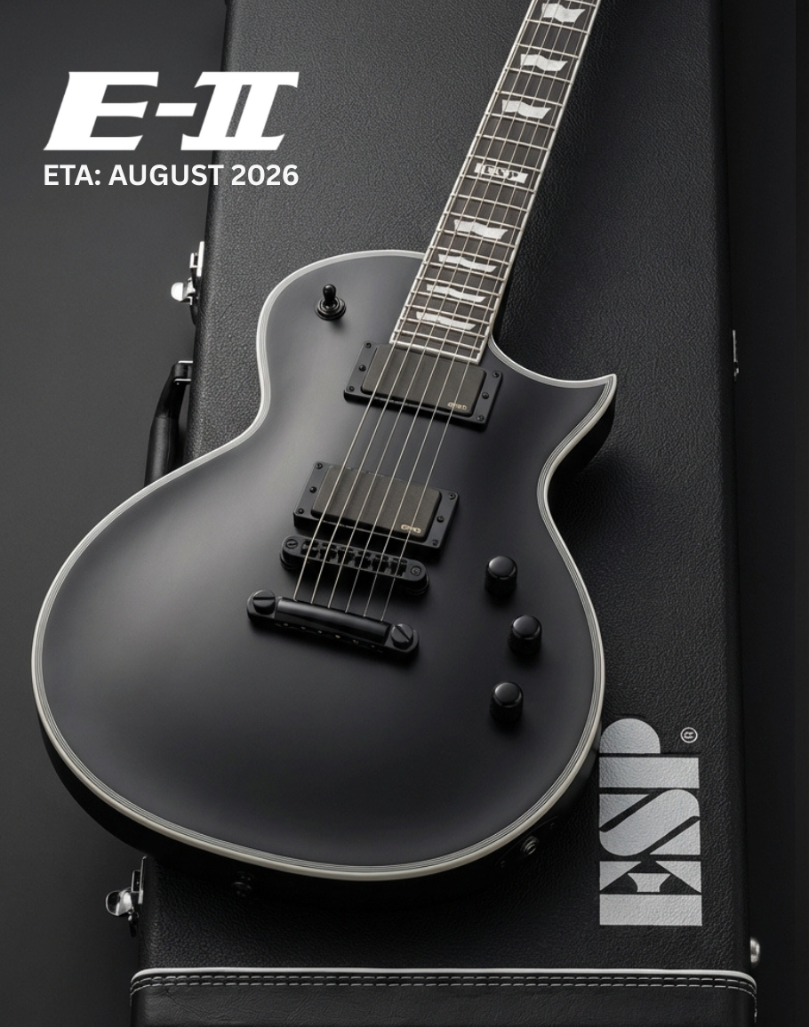 PRE-ORDER ESP E-II Eclipse EMG - Black Satin – Davis Guitar