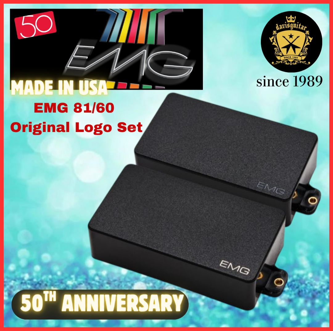EMG 81/60 Original Logo Set 50th Anniversary Electric Guitar Pickup Black
