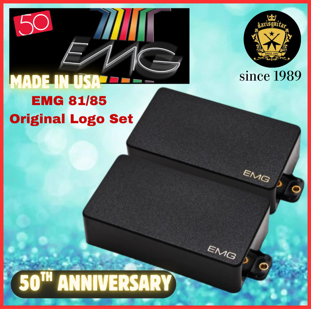 EMG 81/85 Original Logo Set 50th Anniversary Electric Guitar Pickup Black