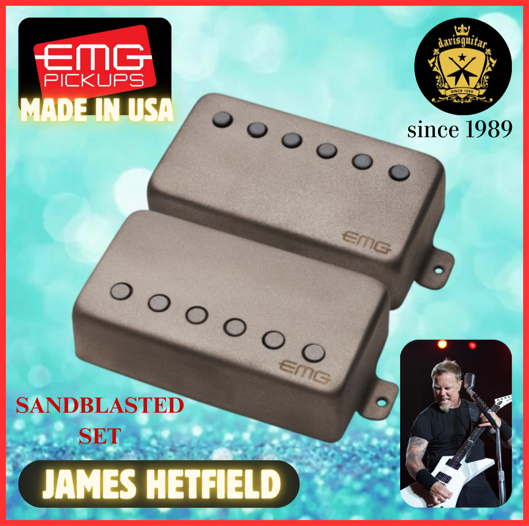 EMG James Hetfield Electric Guitar Pickup Sandblasted JH Set