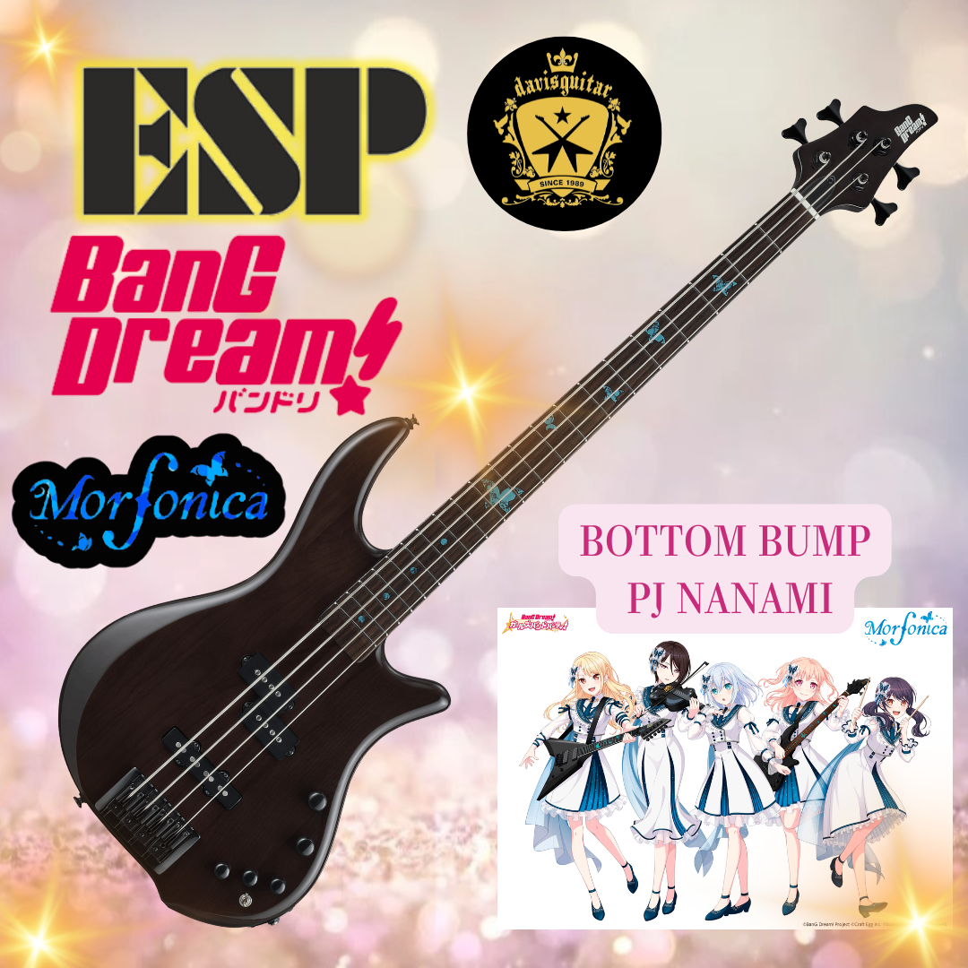 ESP BanG Dream! Morfonica Bottom Bump PJ Nanami Electric 4 String Bass Guitar with Gig bag