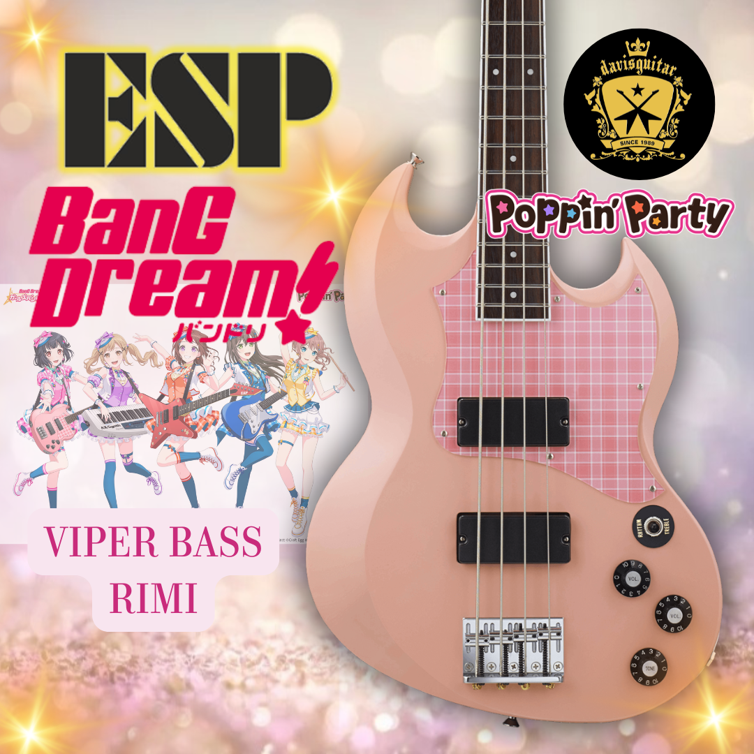 ESP BanG Dream! Viper Bass Rimi Poppin Party Electric bass guitar
