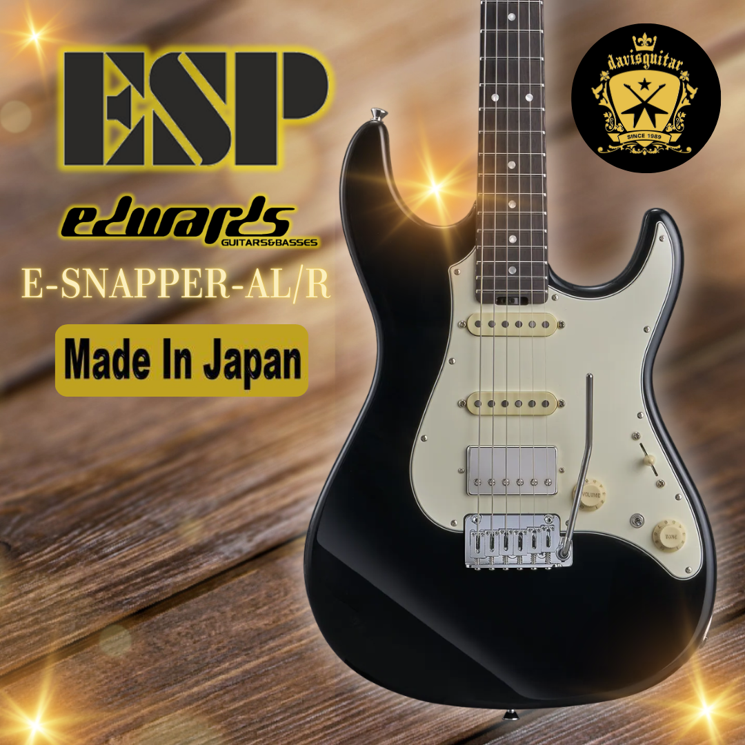 ESP Edwards E-SNAPPER-AL-R Black Electric Guitar Made In Japan