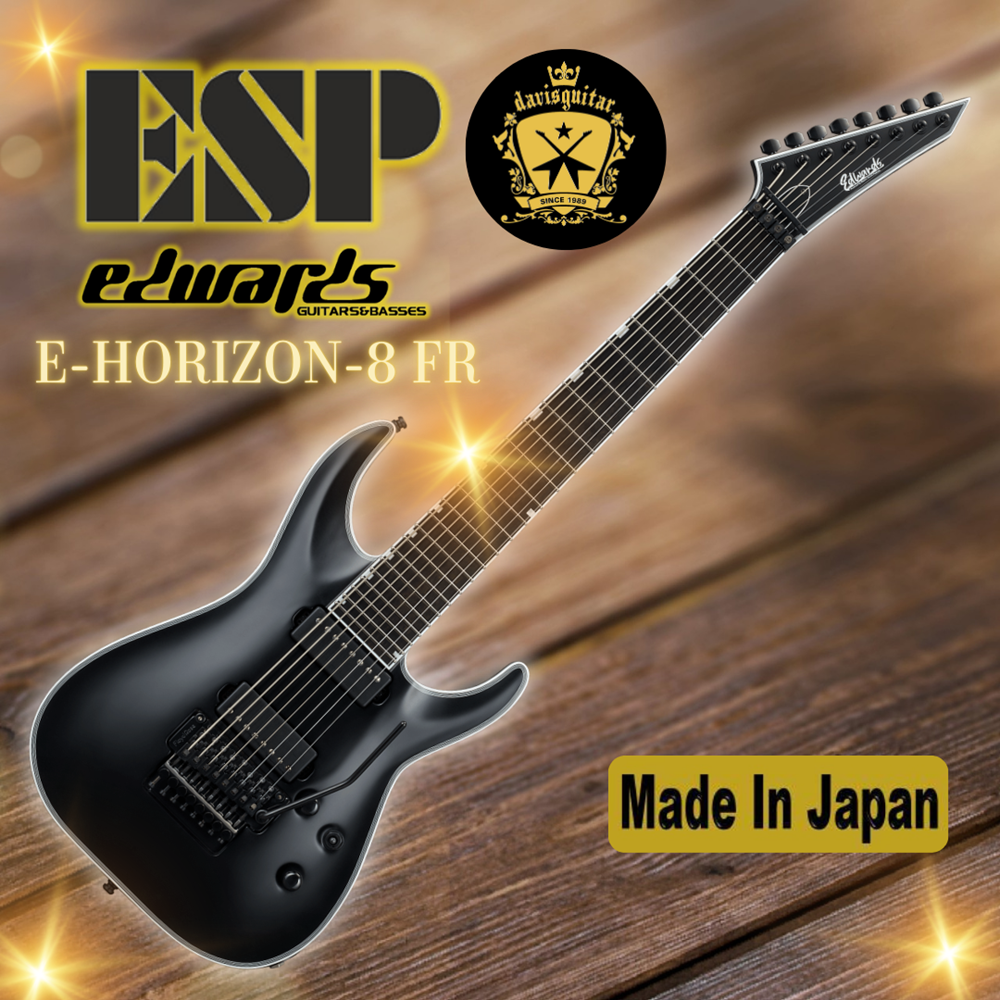 ESP Edwards E-HORIZON 8 FR Satin Black Electric Guitar Made In Japan - Preorder