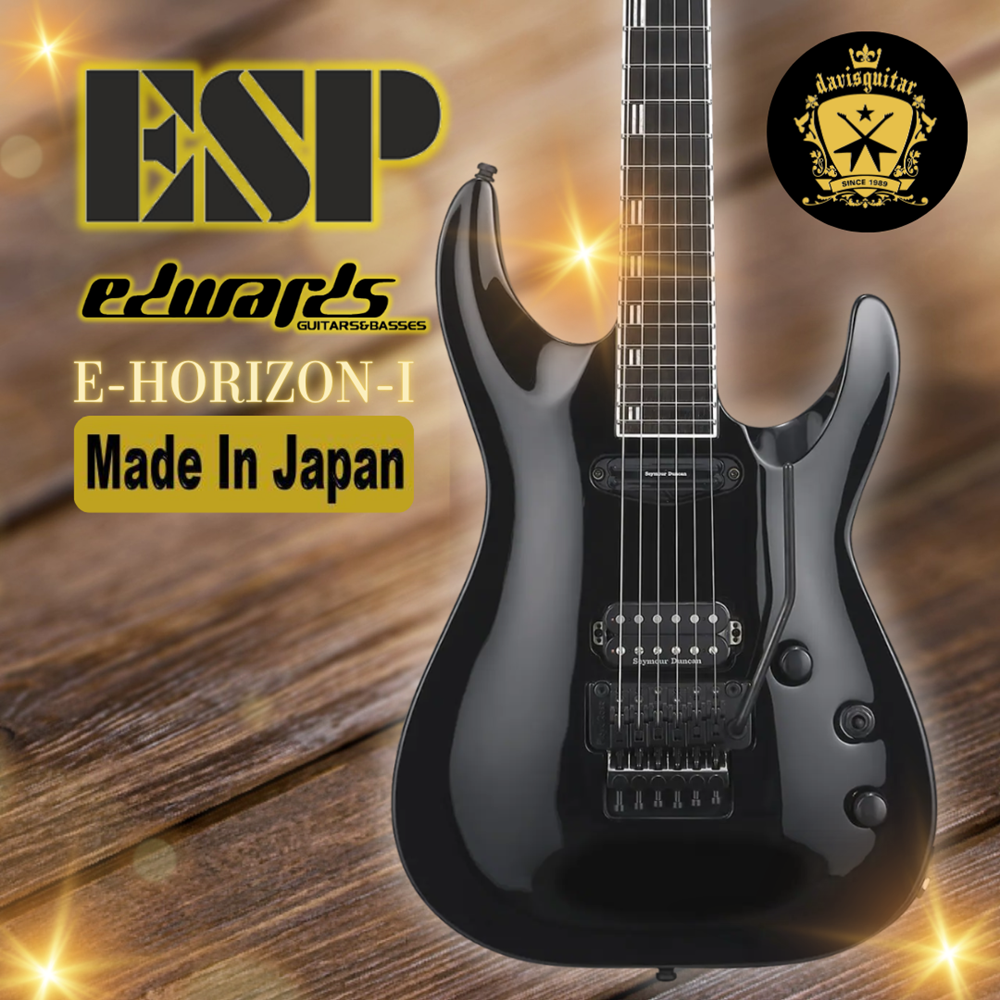 ESP Edwards E-Horizon-I Floyd Rose Black Electric Guitar Made In Japan - Preorder