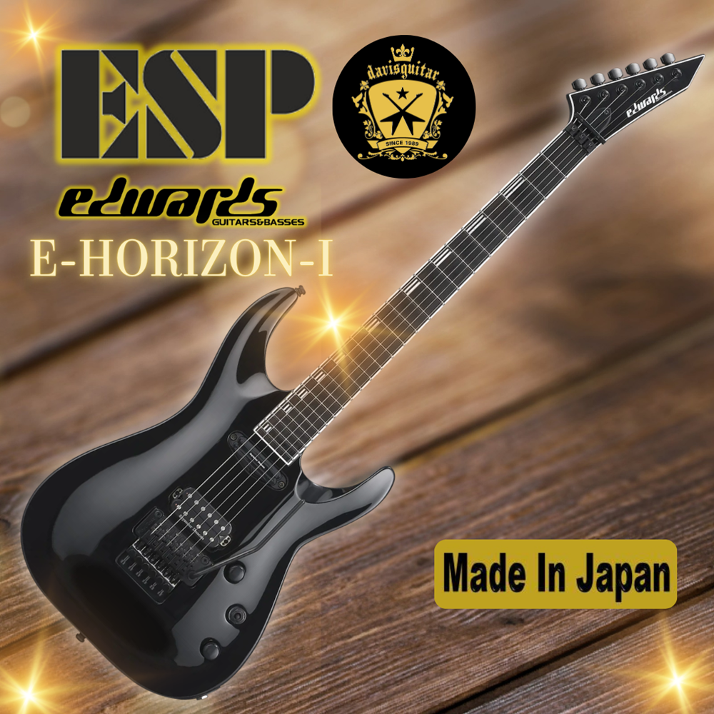 ESP Edwards E-Horizon-I Floyd Rose Black Electric Guitar Made In Japan - Preorder