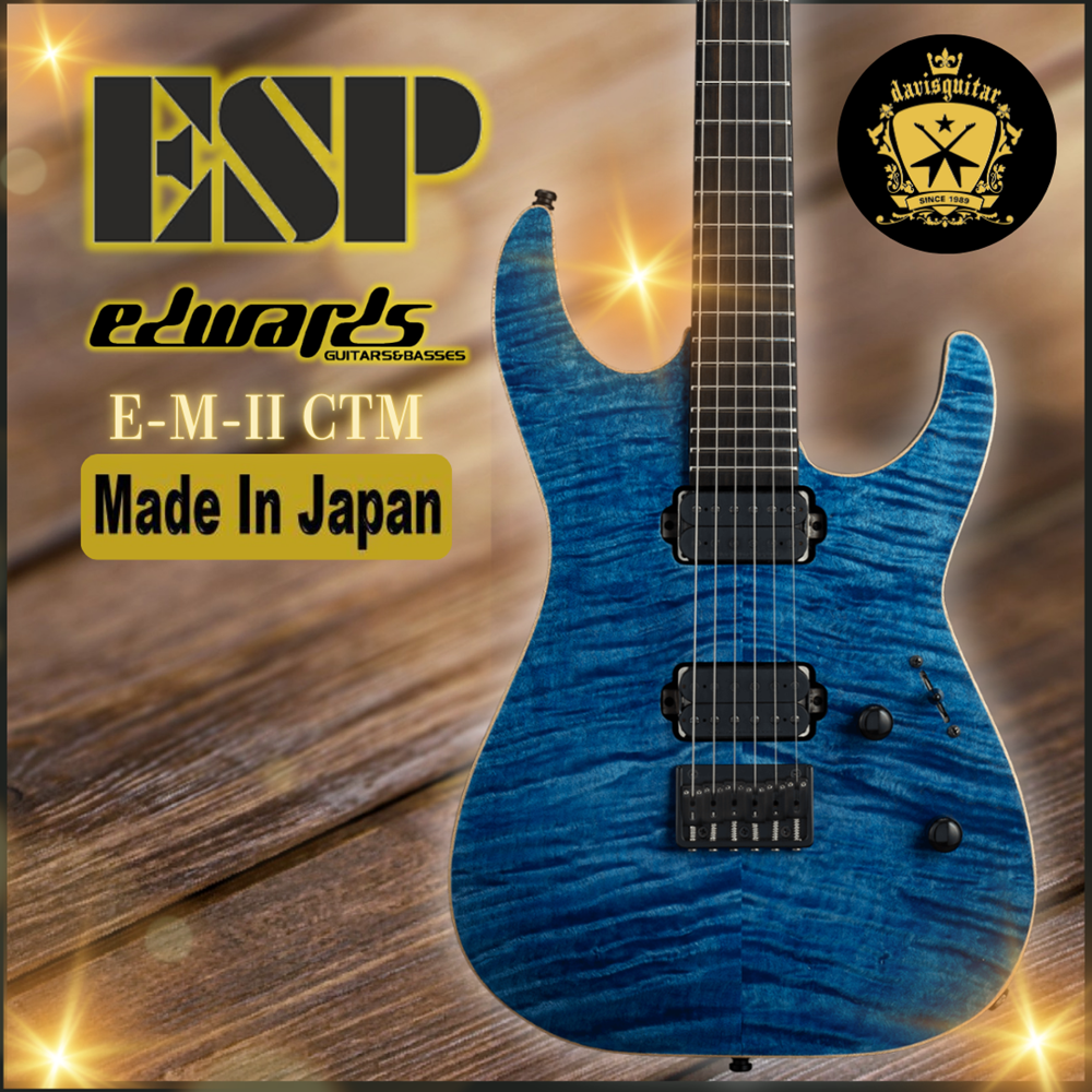 ESP Edwards E-M-II CTM – Denim Blue Electric Guitar Made In Japan