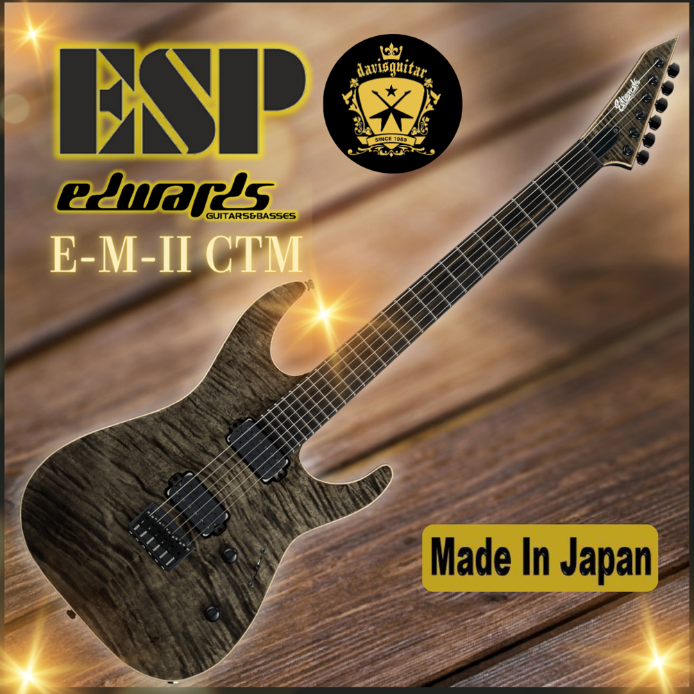 ESP Edwards E-M-II CTM – Smokey Black Electric Guitar Made In Japan - Preorder