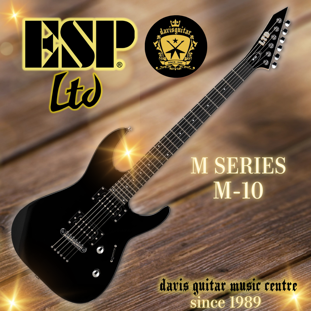 ESP LTD M-10 Gloss Black Electric Guitar with free gig bag