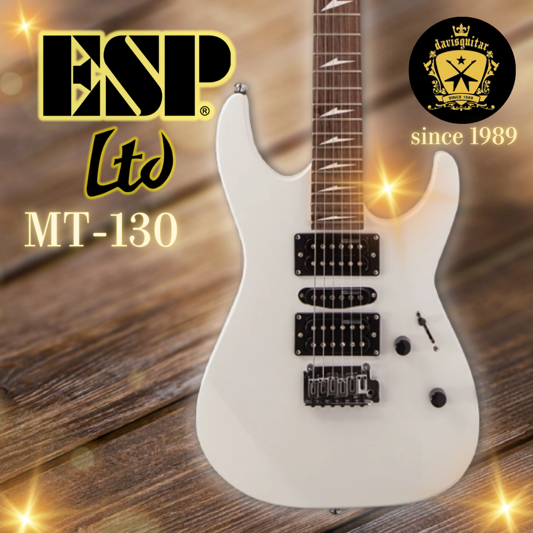 ESP LTD MT-130 Snow White Electric Guitar with Laney Amp, Cable, Strap, Tuner, Capo, Pick Package