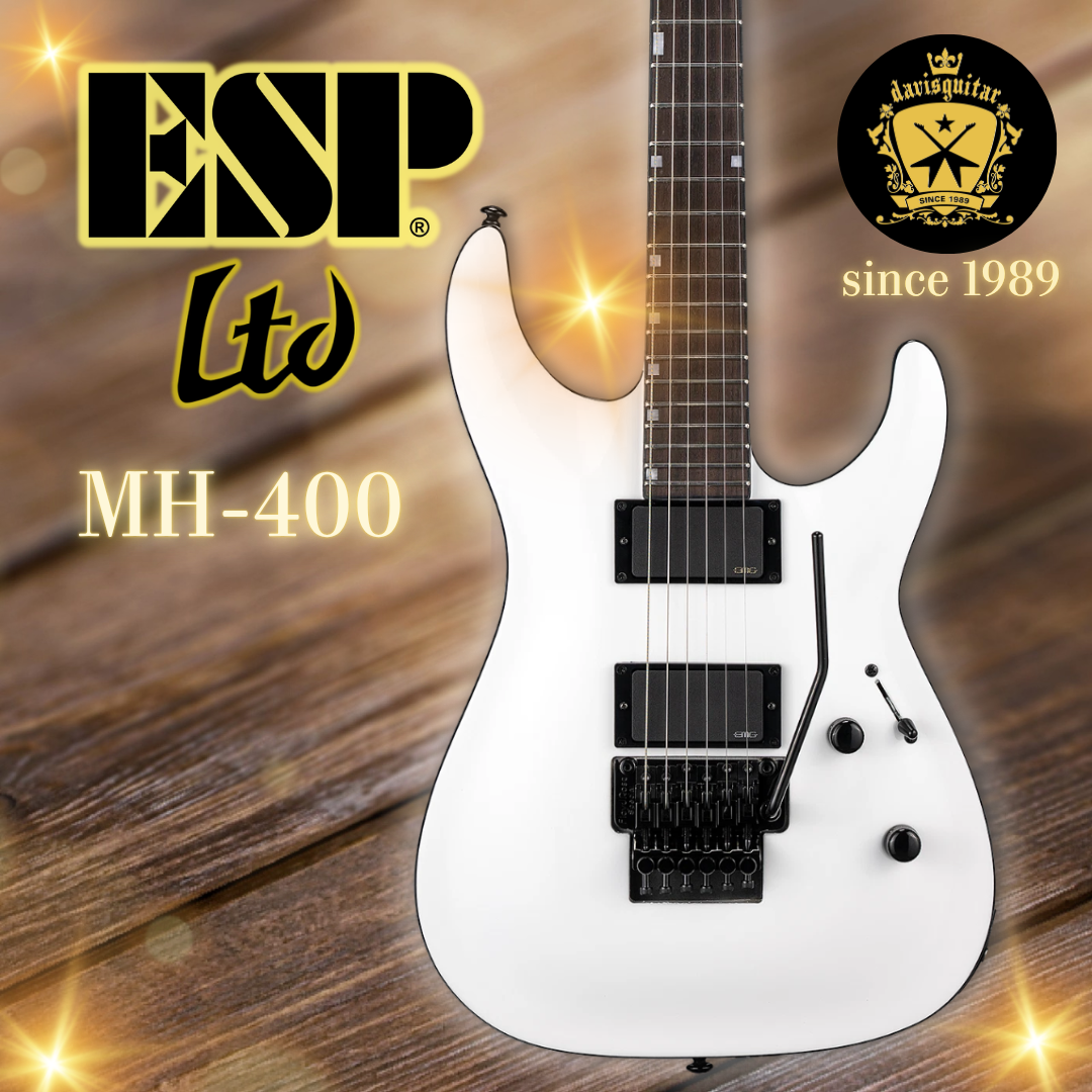 ESP LTD MH-400 Snow White Floyd Rose EMG Electric Guitar