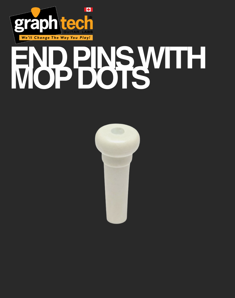 Tusq End Pin White with MOP Dots - PP-7142-00