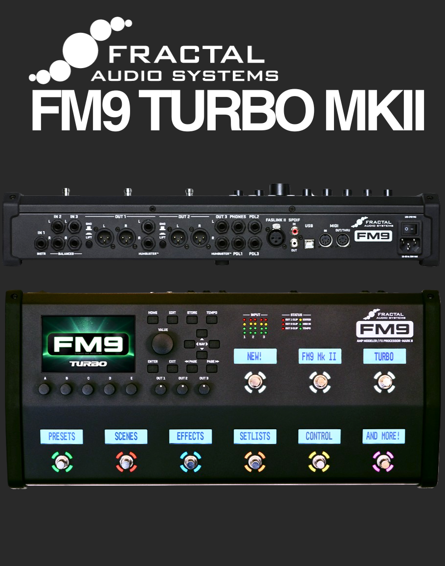 PRE-ORDER Fractal FM9 Turbo MKII Amp Modeler/FX Processor – Davis PRE-ORDER Fractal FM9 Turbo MKII Amp Modeler/FX Processor – Davis