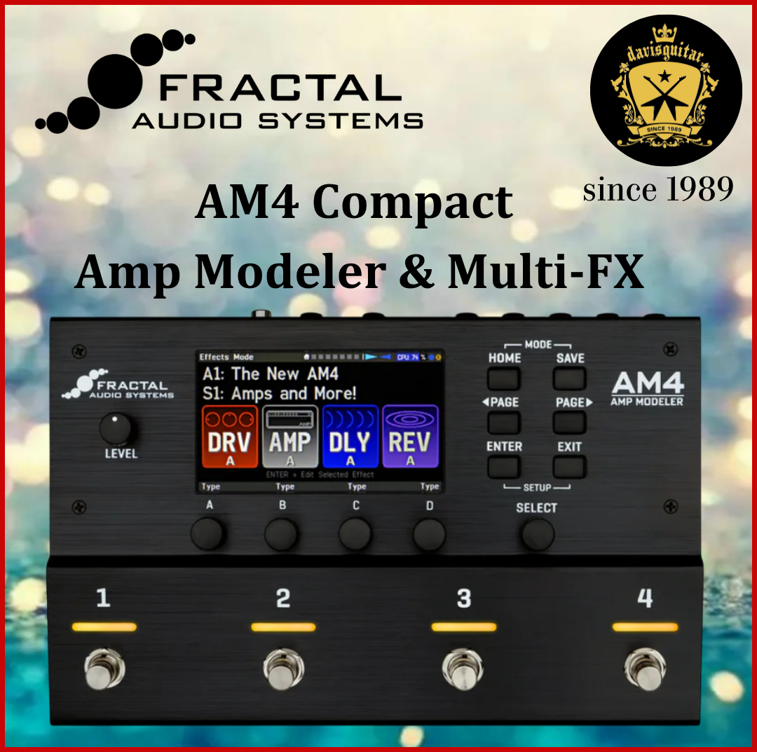 Fractal Audio AM4 Compact Amp Modeler & Multi-FX for Electric Guitar