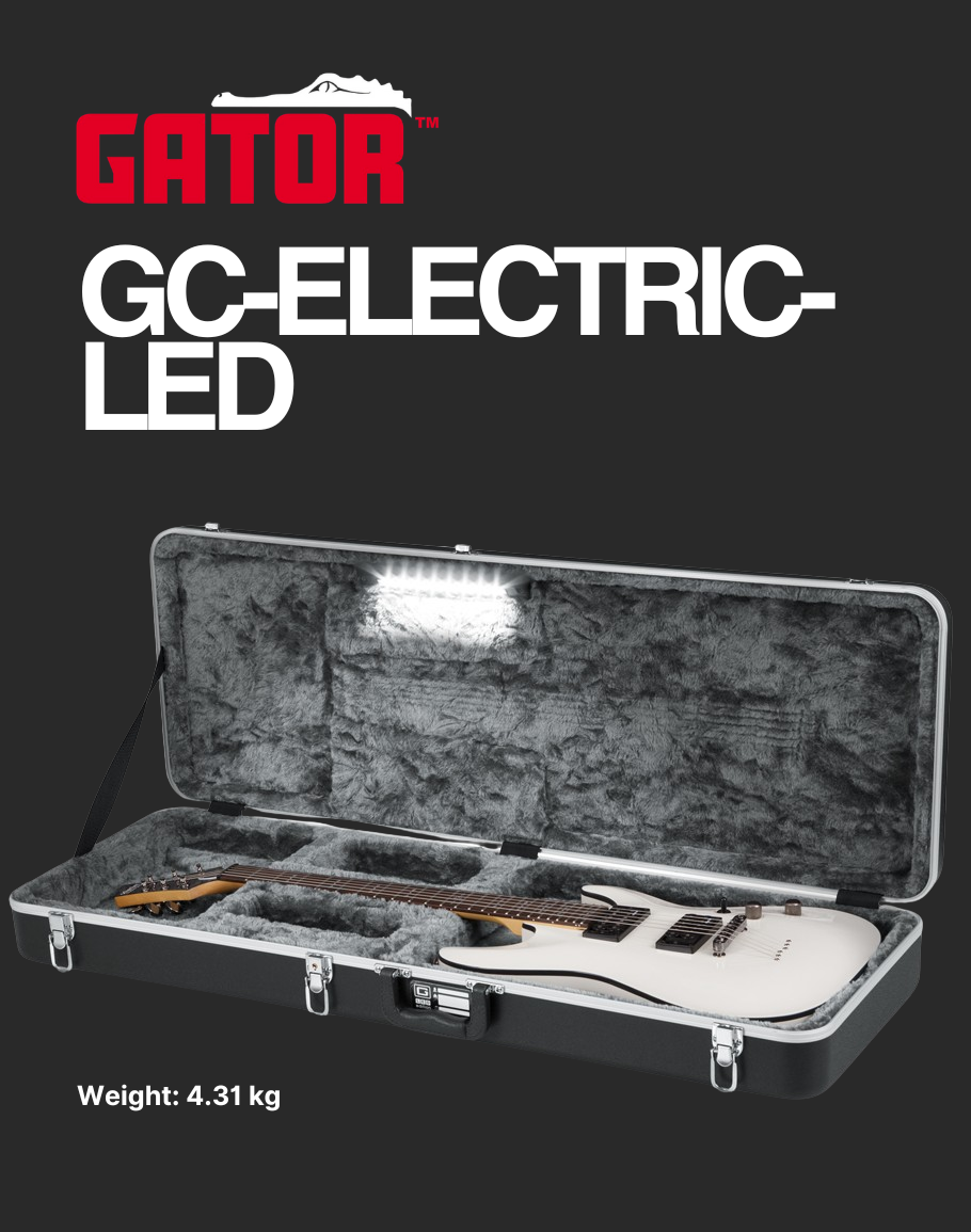 Gator Electric Case with LED Light - GC-ELECTRIC-LED