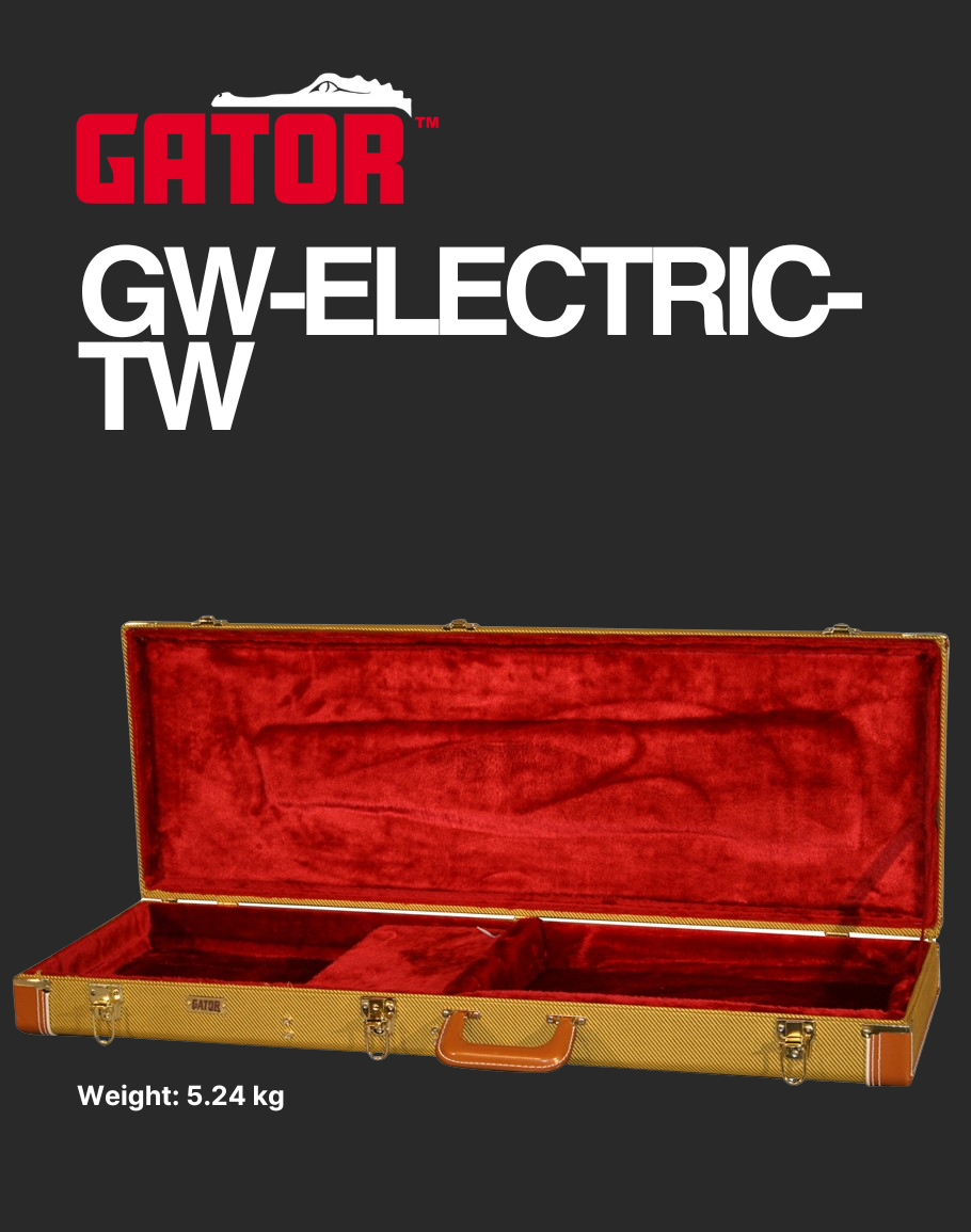 Gator Deluxe Tweed Electric Wood Case - GW-ELECTRIC-TW
