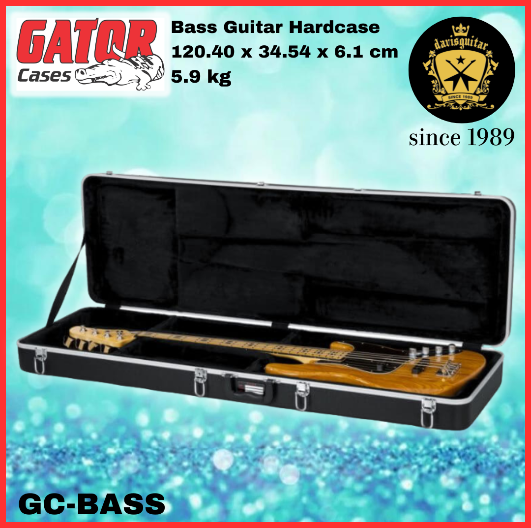 Gator Bass Guitar Molded Hard Case GC-Bass Impact-Resistant ABS Plastic Ultra Durable Exterior