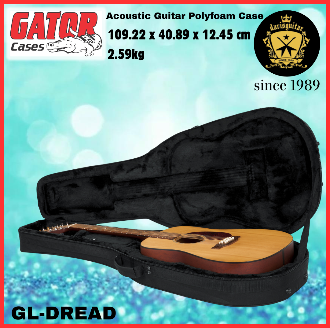 Gator Acoustic Guitar Polyfoam Case GL-Dread Light Weight
