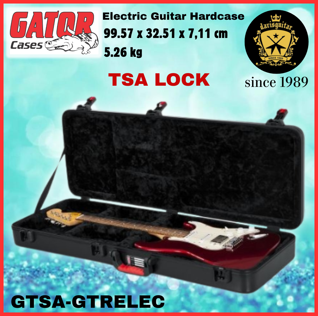 Gator Electric Guitar Molded Flight Hard case GTSA-GTRELEC TSA Lock