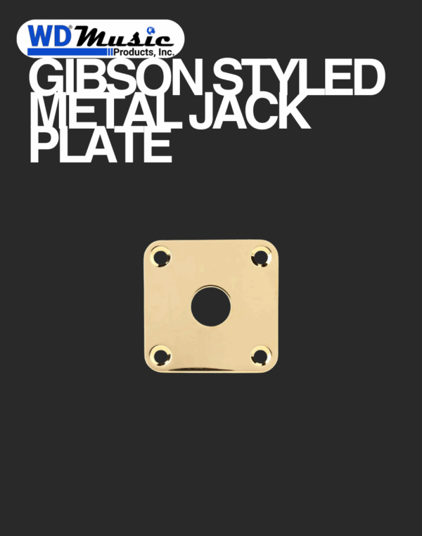 WD Gibson Style Metal Jack Plate - Gold