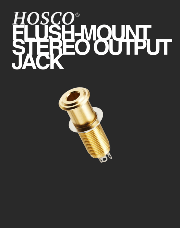 Hosco Flush-mount Stereo Output Jack - Gold