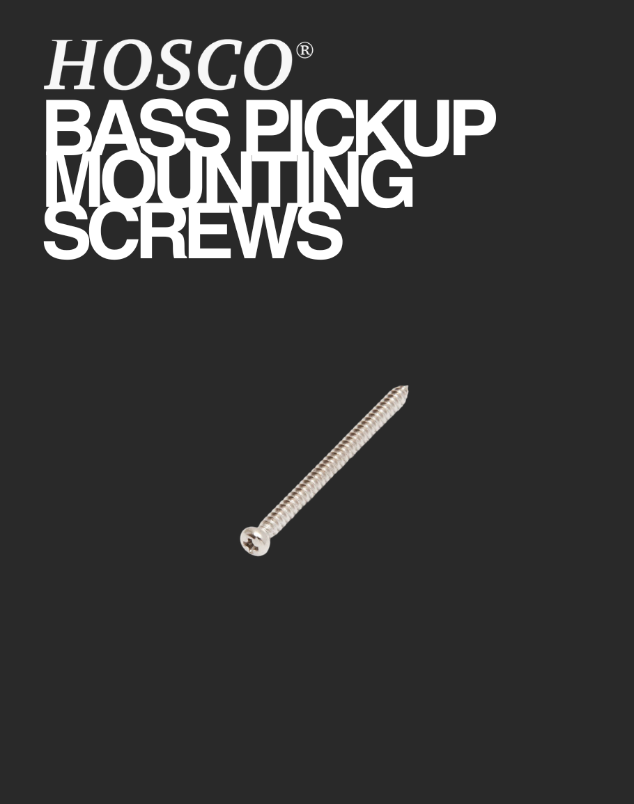 Hosco Bass Pickup Mounting Screws - Nickel