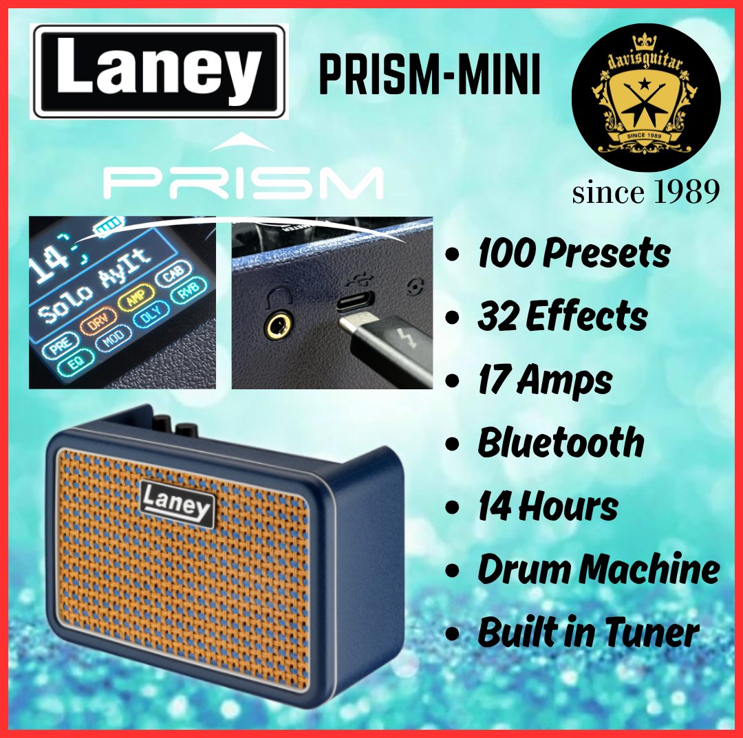 Laney Prism Mini Rechargeable Multi Effects Amplifier Blue