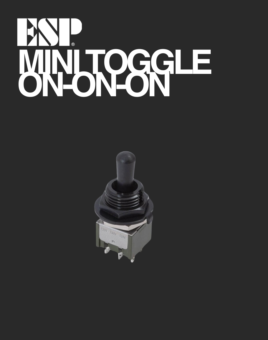 ESP Mini Toggle Switch 3-ON 6pin – Black