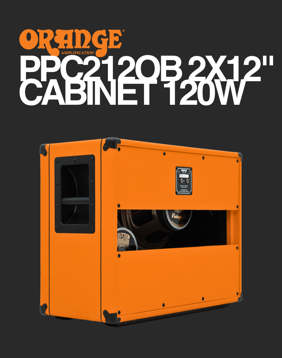 Orange PPC212OB 2x12" Open Back Electric Amp Cabinet 120 watts