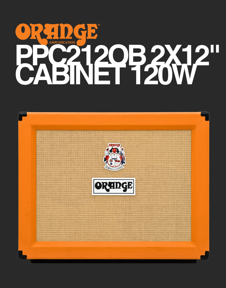 Orange PPC212OB 2x12" Open Back Electric Amp Cabinet 120 watts