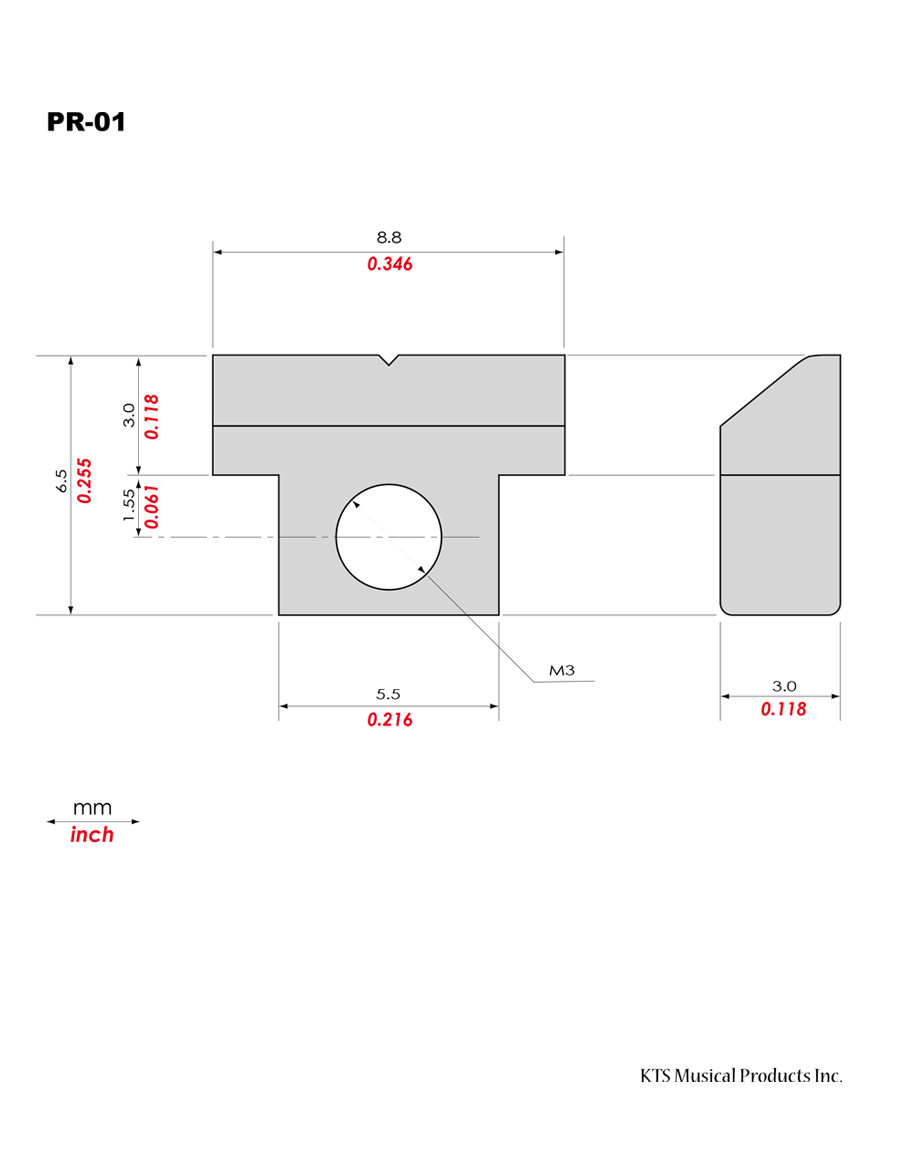 KTS Japanese ABR-1 style Tune-O-Matic Bridge