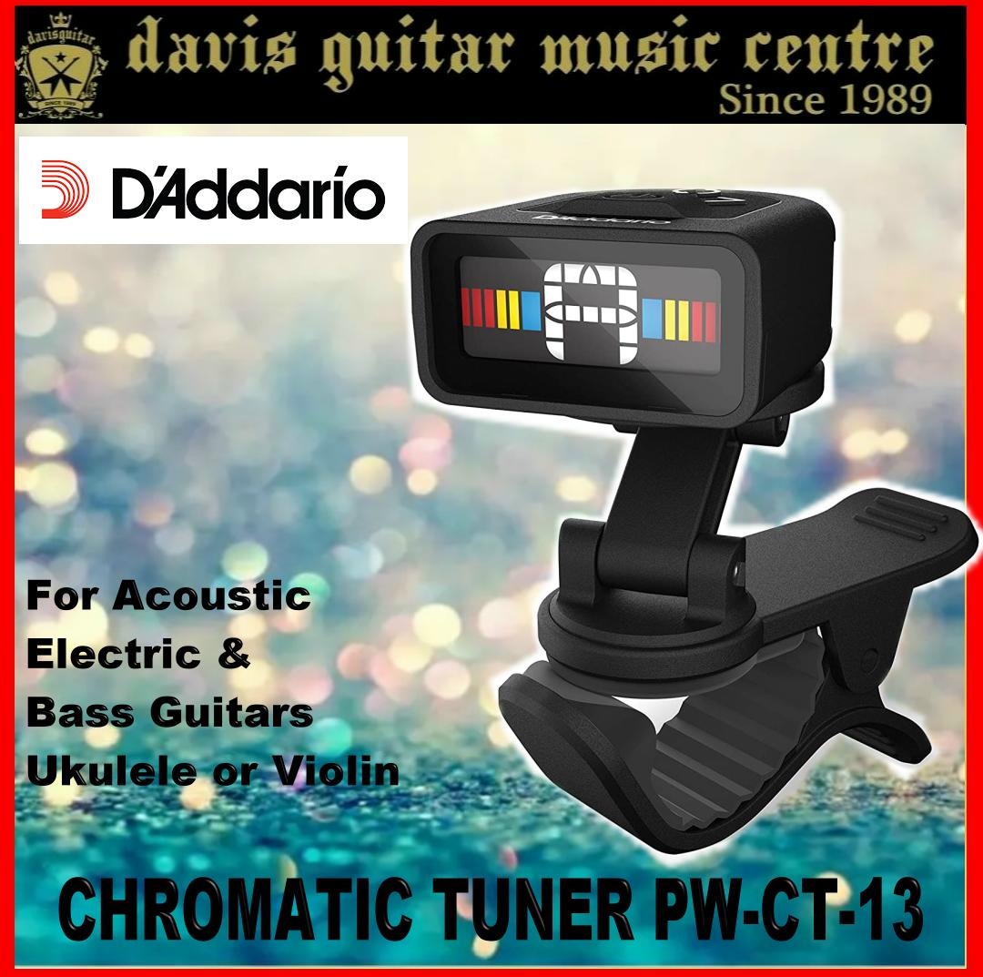 D'Addario CT-13 Micro Chromatic Clip On Headstock Guitar Tuner