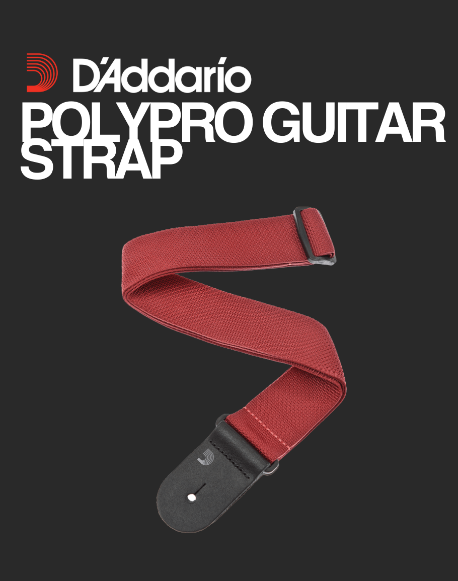 D'Addario Polypro Guitar Strap - Red